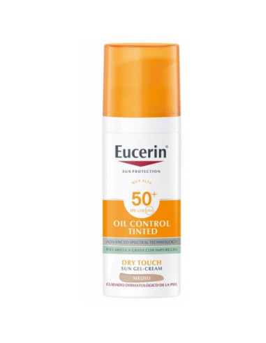 Farmacia Fuentelucha  Eucerin Fotoprotector Facial Oil Control Dry Touch  SPF 50+ Color 50 ml