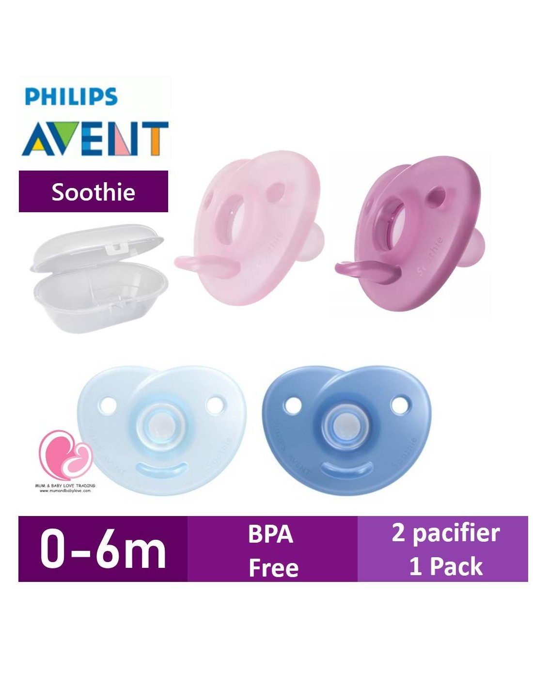 Farmacia Fuentelucha | Avent Chupete Soothie Silicona 0-6 2 Uds